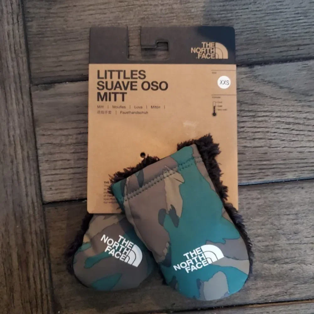 The North Face Babies' Suave Oso Mittens In Evergreen Mountain Glove Siz…